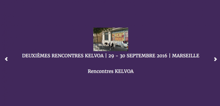 Deuxièmes rencontres Kelvoa à Marseille - 2016