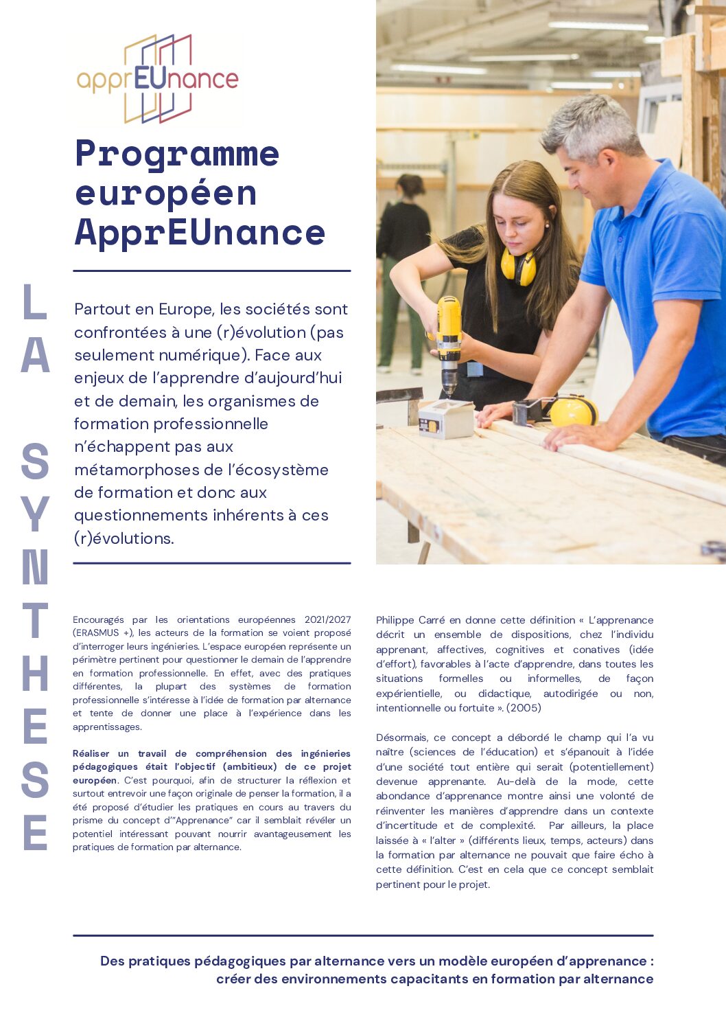 Programme Européen ApprEUnance 